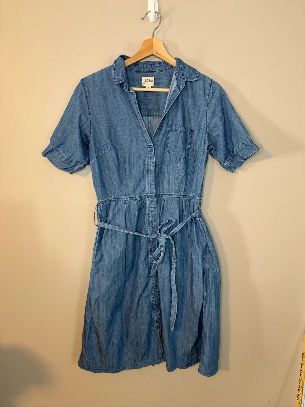 J. Crew Denim chambray Button-Front Shirt Dress in Blue 2